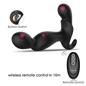 Siliconen Prostaat Massage 12 Snelheden Mute Sexo Anale Vibrator Volwassen Speeltjes voor Man Butt Plug Masturbator Erotic Toys CX200727