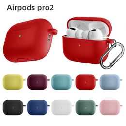 Étui de protection en Silicone pour AirPods Pro 2022, housse complète pour écouteurs Apple Bletooth, accessoires pour écouteurs avec crochet