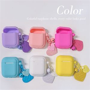 Housse de protection en silicone coussins pour casque pour Apple Airpods 3 2021 couverture fine et douce pour Air Pod Pro 1 2 écouteurs sans fil Funda avec joli coeur d'amour