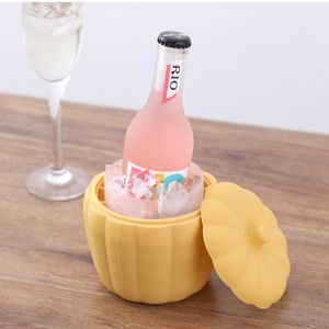 Seaux à citrouille en Silicone, machine à glaçons avec couvercle, whisky, Cocktails, bière, fête, 37 grilles de glace, Double couche