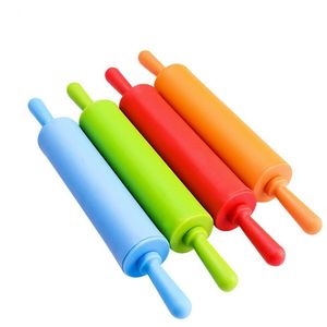 Silicone Rolling Pin Nonstick Rolling Pin Fondant Cake Dough Roller Baking Cook Pastry Tool DIY Dumpling Roller Kitchen Accessories ZYY66