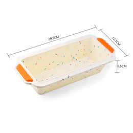 Silicone Round Moule rectangulaire Set Silicone Gâteau Toast Pain Moule Moule Couleur antiadhésive Outils de cuisson aléatoire