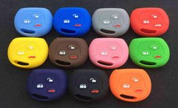 Etui clés en caoutchouc silicone, coque de protection pour Ford Mondeo Focus Fusion Fiesta Galaxy 3 boutons key6182223