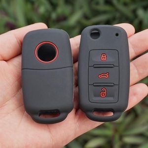 Silicone Rubber Key Fob Skin Cover Case Set VW POLO Bora Beetle Tiguan Passat B5 B6 Golf 4 MK5 6 Jetta Eos Remote Protected202r