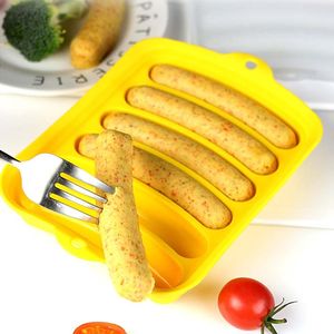 Silicone saucisse faisant moule de qualité alimentaire bricolage fait à la main Hot Dog prototypage rapide jambon cuisson moule cuisine Gadget accessoires