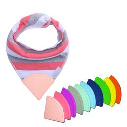 Silicone SEW-on Driehoek Tandjes Hoeken Veilige Siliconen Bijters Speelgoed Smart Voor DIY Chewable BIBS BPA Gratis Turkse Bijten 311 Y2