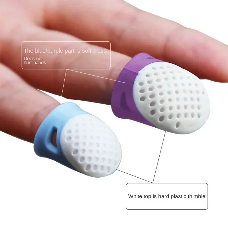 Silicone Sewing Tools Thimbles Anti-stick Finger Cover Household Sewing Finger Protector Multifunctional Fingertips Crafts