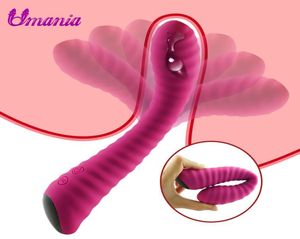 Jouet sexuel en silicone pour femmes masturbateur lesbien jouet anal adulte gode flexible vibrateur rechargeable USB 9 vitesses produits pour adultes SH13225150