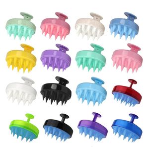 Silicone Shampooing Brush Head Masage Masage Peigt Hair Washing Corps Corps Masage Brosse Baignoire Douche de baignoire Salon Salon Tool Dressing 240511