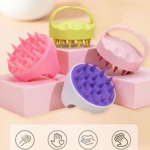 Silicone Shampoo Scalp Massage Brush Baby Hair Brush Head Body To Wash Clean Care Hair Root Itching Shower Brush Massager Tool Q586