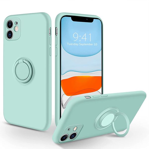 Fundas de teléfono de silicona a prueba de golpes para Iphone 15 14 Plus 13 12 11 Pro Max XsMax Xr Xs X 7 8 Plus Kickstand funda trasera para teléfono móvil