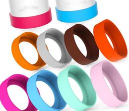 Coussinets de couverture en silicone pour bouteilles d'eau, protection du fond, tasses multicolores de 7 à 8cm