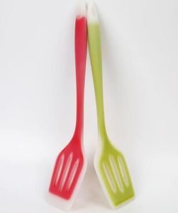 Spatule à œufs fendue en Silicone, résistante à la chaleur, antiadhésive, grande cuillère à soupe à moitié transparente, 4355993