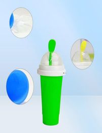 Silicone Slushy Slushie Maker Tumblers Cup Large Frozen Magic Sweee Slushi haciendo tazas de batidos reutilizables de copa Straw8178202