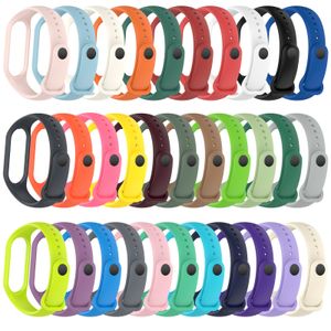 Silicone Smart Watch -riemen voor Xiaomi Mi Band 7 6 5 4 Bracelet Strap Smartwatch Accessoriesh Pols Bracelet