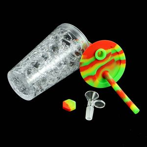 Plastic Cup Water Pijpen DAB Rigs Roken Pijp Bong Siliconen Bongs Vriezer Cups Onbreekbaar Hittebestendig