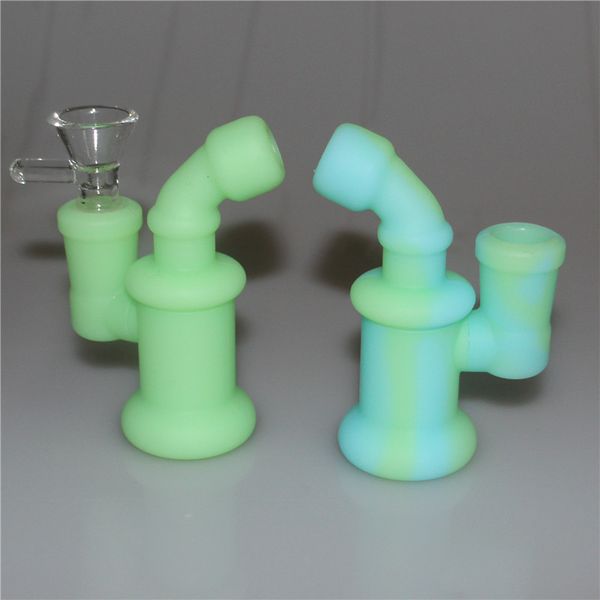 Tuberías de fumar silicona Hookah Silicona Bubbler Tubo de tabaco Puño manual Ligas de aceite Price de fábrica de vidrio