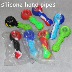 Silicone Smoking Pipes Glas NC Kit met Dabber Gereedschap DAB Straw Oil Rigs Rookaccessoires Quartz Nails Titanium Tips