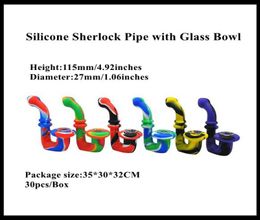 Siliconen rokende lepel siliconen bubbler rasta kleur siliconen handpipe 110 mm lengte geheel op 2619647