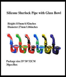 Silicone fumer cuillère Silicone Bubbler Rasta couleur Silicone Hand Tpipe de 110 mm de longueur sur 9062567