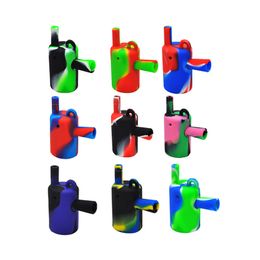 Silicone fumer les piles à eau des nargues Bongs mini brûleur à huile Bubbler Camouflage Modèle de tabac sec de tabac