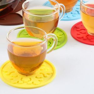 Posavasos de silicona con forma de copo de nieve, tapetes para tazas, decoración de mesa, taza de té, mantel individual, posavasos, soportes para bebidas RH4572