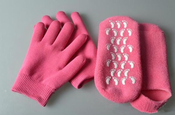 Calcetín de silicona guante reutilizable SPA Gel calcetines hidratantes guantes blanqueamiento tratamiento exfoliante belleza suave mascarilla de mano cuidado de los pies LL