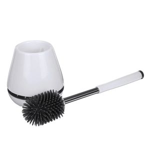 Siliconen Zachte Toilet Borstel Set Bristle Base WC Badkamer Lavatory Cleaning Brush Tools