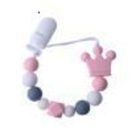 Silicone Soother Beded Chain Halder Pacificier Clip de dentition Perles de dentition pour la petite fille pour bébé