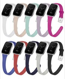 Remplacement de bande de sport en silicone pour Fitbit Versa 2 Lite Apple Watch 38mm 42mm 40mm 44mm bracelet de style T bracelet de montre intelligente Brace8578029