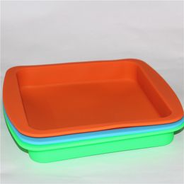 Dozen Siliconen vierkante diepe lade 8 "x8" Food Grade Silicon Pans Container Concentrate