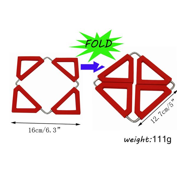 Silicone en acier inoxydable support de pot chaud dessous de plat tapis résistant à la chaleur tapis antidérapant pour la maison cuisine table pad bol tapis dessous de verre T200703