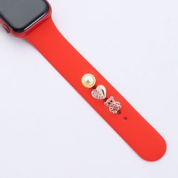 Silicone Strap Decorative Ring Nails for Apple Watch Band Charms Metal Creativity ACCESSOIRES DE BOW BOOD MIGLE BOW pour iWatch