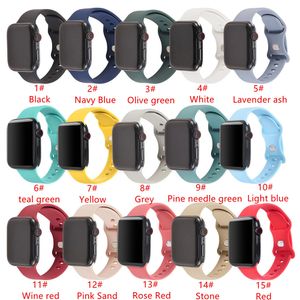 Siliconen Band Voor Apple Watch Band 44Mm 45Mm 42Mm Horlogeband Armband Iwatch 41Mm 38Mm 40Mm 7 6 5 3 2 1 Se Serie