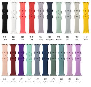 Silicone Strap For apple Watch band 45mm 41mm 44mm 40mm 38mm 42mm Breathable Accessories watchband bracelet iWatch 7 SE 6 5 4 3
