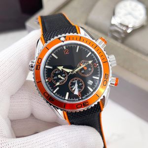 Strap Silicone Luxury Mens Watch Cronograph Top Marad Wall Winches Watch For Men's Father's Valentine's Christmas Gift Orologio Di Lusso