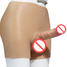 Siliconen strap-on dildo elastische slipje realistische dildo's dragen broek masturbatie apparaat voor vrouw riem op penis lesbische seksspeeltje 172