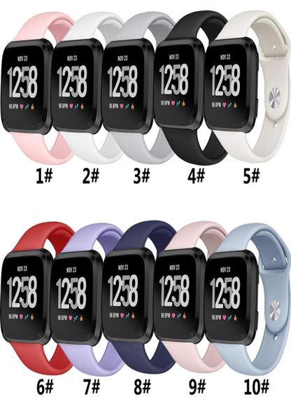 Bracelet en Silicone Versa 2 bandes, souple, étanche, remplacement, pour Fitbit Versa, accessoires 4869879