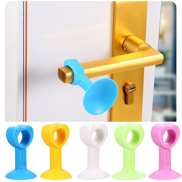 Butée de porte en silicone ventouse portes poignée anti-collision porte aspiration salle de bain porte accessoires toucher caoutchouc mur carrelage protection coussinet