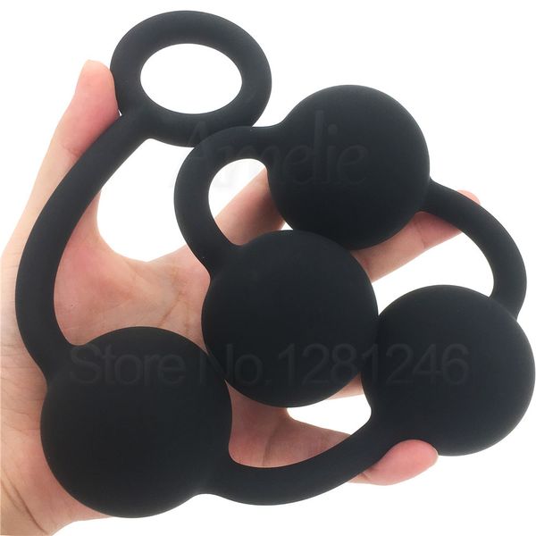 Silicone Super Long Big Anal Perles Énorme Butt Plug Dilatador Boules Anales Expander Plug Anal Dilatateur Vaginal Sex Toys Pour Femmes Hommes Y1892803