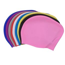 Capa de natación de silicona para cabello largo para mujeres con gorras de natación impermeables para mujeres Casquette para niños Casquette