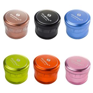 6 kleuren Sharpstone Versie Herb Lijders 63mm OD 4 Lagen Aluminium Aluminium Legering Kruiden Grinder Tabakbrekers Rookaccessoires Gr293