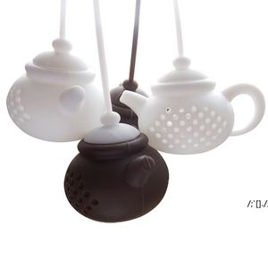 Siliconen thee infuser gereedschap creativiteit theepot vorm herbruikbare filter diffuser thuis thee maker keuken accessoires RRB13137