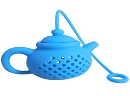 Siliconen theepot vorm theefilter veilig schoonmaken infuser herbruikbare thee koffie zeeflekken thee lekken kleurrijke brouwzak keukengereedschap db1140904