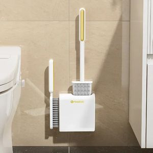 Gadget de nettoyage des toilettes en silicone pas d'angle mort mur de brosse suspendue.