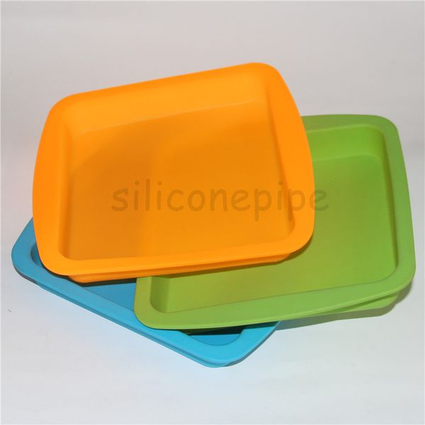 plateau en silicone pan 3ml 5ml 7ml pot en silicone antiadhésif dab cire conteneurs pour cire pots en silicone concentré cas verre bong pan