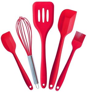 Ensembles de vaisselle de cuisson Silicone Truner brosses à gâteau couleur rouge antiadhésif pour la maison ustensiles de cuisine outils de cuisson 16ww ff