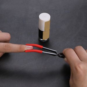 Outil de dab de cire en acier inoxydable Emballage indépendant pince à épiler avec couvercle en silicone Conseils accessoires pour fumeurs