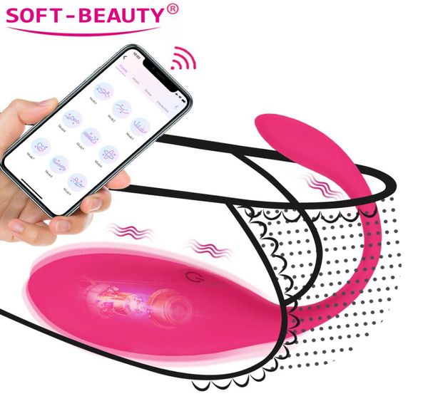 Vibromasseur en silicone APP sans fil à distance Gspot Massage Stimulateur de clitoris Kegel Ball Oeuf vibrant Jeux pour adultes Jouets sexuels pour femmes 4997557