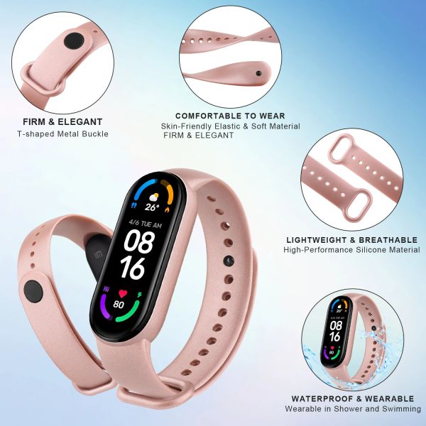 Silicone Watch Band para Xiaomi 6 Miband 5 TPU Watch Strap M5 Bracelet XIAOMI 4 3 Sport Wallband MI Band 6 Smartwatch Accessory